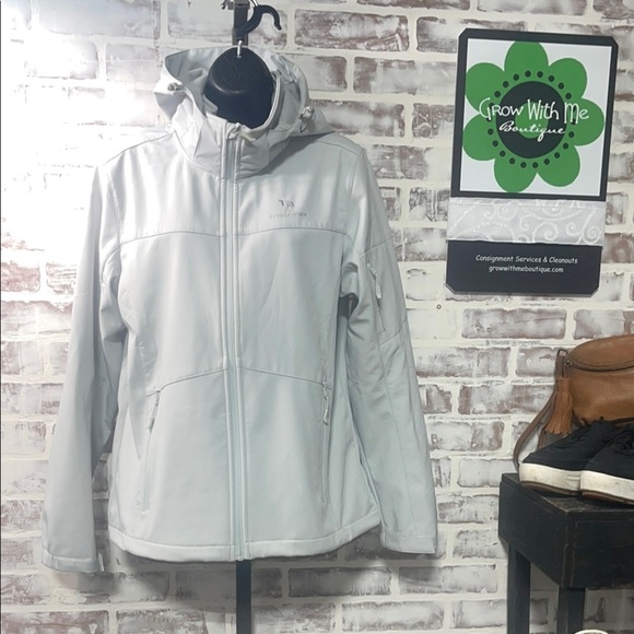 Camel Crown Light Gray Hooded Jacket - Picture 1 of 5